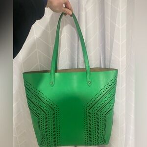 Stella & Dot Green Laser-Cut Tote